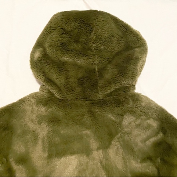 Zara Faux Fur Plush Zip Hoodie Teddy Jacket Size Medium - Picture 16 of 16